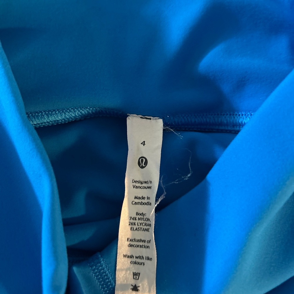 Lululemon Athletica Blue Leggings High-Rise Stretch - Picture 2 of 2